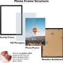JCJMY 15x20 Picture Frame - Black, Horizontal & Vertical Formats for Wall Hanging, 15 x 20 Gallery Frame for Photos & Posters