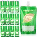 Maxcheck 100 Pack Disposable Baby Food Pouches 6oz Baby Food Storage Containers Plastic Fresh Squeezed Pouches for Kids Toddler Freezer Safe Pouch Holder for Applesauce, Purees and Yogurts