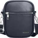 Small Crossbody bag for men shoulder bag mens purse satchel Pu leather messenger bag