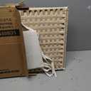 SONGMICS Laundry Hamper with Lid, 23.8 Gallon (90L) Synthetic Rattan Clothes Laundry Basket with Lid and Handles, Foldable, Removable Liner, Summer Sand ULCB051LZ01