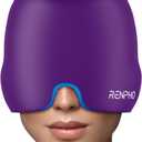 RENPHO Migraine Relief Cap, FSA or HSA Eligible Headache Relief Cap, Ice Head Wrap with Hot or Cold Therapy, Hangover Relief Products, Anxiety Relief Items, Ice Face Mask, Gifts for Women Men (Violet)