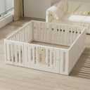 Baby Playpen, Play Pen for Babies 6-12 Months 59 * 59 in,Indoor & Outdoor Play Yard for Babies,Toddler Plastics Play Pen,Baby Fence Play Area and Gate Playpen