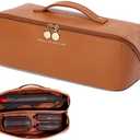 Linpr Travel Case Compatible with Dyson Airwrap Styler, Portable Supersonic Hair Dryer Travel Storage Bag, Waterproof Carrying Case Organizer for Shark Flexstyle and Attachments (Brown)