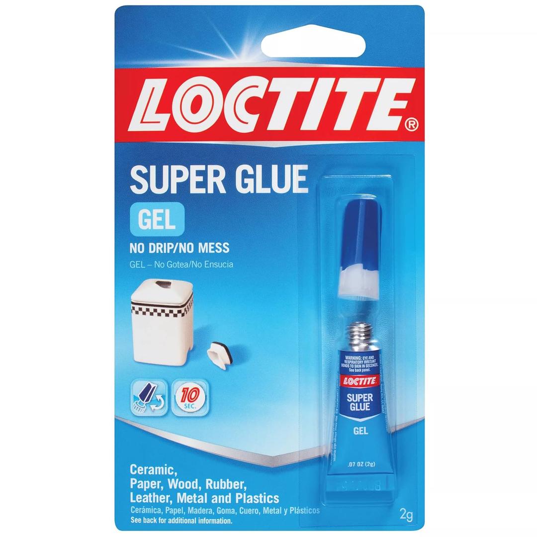 Loctite Super Glue Gel, Clear, 0.07 fl oz Tube, 1 Pack - Superglue for Plastic, Wood, Metal, Crafts & Repair, Cyanoacrylate Adhesive Instant Glue, Quick Dry (Single)
