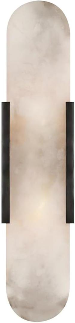 Black Modern Wall Sconces for Living Room, Marble Sconce Wall Light Fixtures for Bedroom, Alabaster Sconce Lighting for Entryway Bathroom, 1 Pack