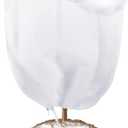 Abimars Thicker Plant Covers Freeze Protection Jacket 2.36 oz/yd, 9.8'x9.8' Reusable Winter Plant Covers with Drawstring & Zipper, 1 Pack Light, Porous Fabric for Plant Breathing