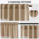 Sand Beige Linen Curtains for Living Room 126 Inches Long Simple Modern Light Filtering Semi Sheer Curtain Back Tab Rustic Home Decor Drapes Floor to Ceiling High Window for Bedroom 52x126, 2 Panels