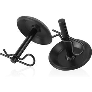 AR-PRO Replacement Snow Plow Skid Shoes for Compatible with ATV/UTV Polaris K-Plow 2205071 and 2208864 - Hardened Steel Snow Plow Non-Slip Base with Quick-Release Cotter Pins (2-Pack, Black)