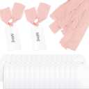 30Pcs Clear Acrylic Place Cards Blanks Gift Tags with Ribbon Wedding Reserved Signs for Table Setting Numbers Guest Names Party Accessories Supplies