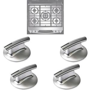 4 Pack 74010839 Upgraded Surface Burner Knob Replacement for Jenn Air Stove/Range JED8430BDB18/JED8430BDB/-Replaces WP74010839,7737P372-60,AP4100128,PS2088183,Compatible with Whirlpool Maytag