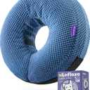Loflaze Inflatable Dog Cone Collar - Dog Neck Donut Cone Collar Alternative After Surgery - Soft Cone for Dogs Cats - Alternative Recovery E Collar (Blue, L)