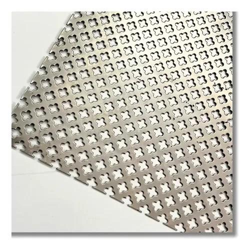 M-D Building Brass Aluminum Sheet, Cloverleaf, 12in x 24in x .020in