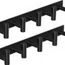 Coat Rack Wall Mounted with 5 Hooks,Heavy Duty Stainless Steel Wall Hooks for Towel Coat Bag, Hat Rack Coat Hanger Coat Hooks Towel Racks for Bathroom Entryway Kitchen Hotel (Black, 2 Packs)