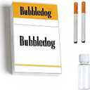Bubble Blower Set with 2 Wands Refillable Bottle, Cigarette Blower Kit Ideal for Relaxation & Holiday Parties