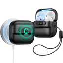 ESR for AirPods 4 Case, Compatible with AirPods 4 Generation Case (2024)(USB-C), MagSafe Compatible, Magnetic Lid Lock, Drop-Proof Protection Cover with Lanyard, Pulse Series, Black