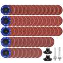100Pcs 2 Inch die Grinder Sanding Disc, Roll Lock Quick Change Disc 36/60/80/120/240 Girt Die for Drill 1/4" Holder,Surface Prep Strip Grind Polish Finish Burr Rust Paint Removal