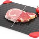 Defrosting Tray for Frozen Meat, Miraculous Rapid Natural Heating Defroster Board, Small Size Thawing Plate Kitchen Mat (9.1" x 6.5" x 0.1")