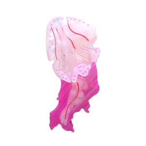 Small Dreamy Jellyfish Hair Clips,Cute Acetate Hair Clip,Small Claw Clips for Women,Pink