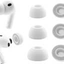 NANLANFAN Replacement Memory Foam Ear Tips for AirPods Pro 3 Silicone Shield, Ultimate Comfort, Compatible with AirPods Pro 3rd Generation 2025, 3 Pairs (Gray, Assorted S/M/L)