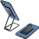 Adhesive Finger Kickstand,Stand for Back of Phone Case,360Adjustable Phone Ring Grip Holder for Hand or Desktop,Works for iPhone 16/15/14/13 Series,Samsung,and More(Black)