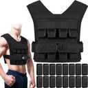 Halfchet 35lbs Adjustable Weighted Vest for Men - Iron Weighted Vest for Strength Training, Running, Exercise, Muscle Building & Weight Loss