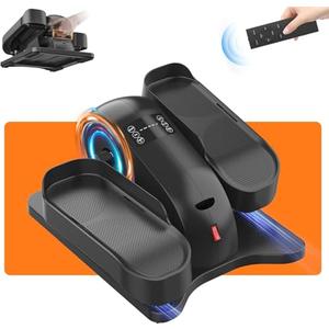 Under Desk Elliptical Machine for Senior Mini Elliptical Leg Exerciser with Remote Control Portable Electric Seated Foot Pedal Exerciser for Home Office