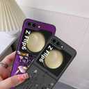 OOK Designs for Samsung Galaxy Z Flip 6 Case Black Wild Flower Design Hard PC+Soft TPU Bumper Anti-Slip Ultra Thin Cover Protective Shockproof for Galaxy Z Flip 6 (Black Wild Flower)