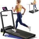 YPOO Foldable Treadmill with Incline, Walking Pad with Handle Bar 3 Level Incline, Portable Folding Treadmills for Home/Office 300 Lbs Capacity, Quiet Desk Treadmill with Remote Control & APP