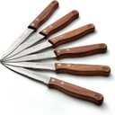 Outset Rosewood Handle Serrated Steak Knives, Set of 6