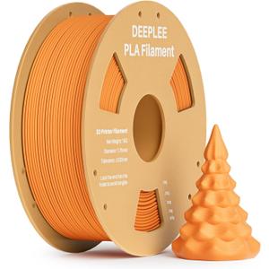 DEEPLEE PLA 1.75mm 3D Printer Filament, Dimensional Accuracy +/- 0.02mm, Neatly Wound, No Clogging, Vacuum Package, Fits for Most FDM 3D Printers, Cardboard Spool 1kg Orange