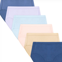 Hanes Womens Organic Cotton Pack, Comfortsort Underwear,  Hipster Panties, Assorted Colors, 6pack Hipsters, 7 US Large