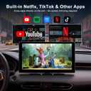 9" Upgraded Wireless Carplay Screen for Car, Built-in Apps Net-Flix YouTube Tiktok, Portable AI Magic Box for Apple Car Play & Android Auto Screen with HD Backup Camera, Voice Assistant, OTA Updates