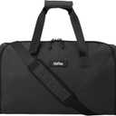Halfday Convertible 2-in-1 Garment Duffel Weekender Bag 40L: Wrinkle-Free Travel (Hanging Suit Compartment, Shoe Pockets, Trolley Sleeve), Durable & Water-Resistant Carry-on, Shadow
