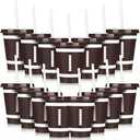 Domensi 20 Pieces Football Party Favors Disposable Football Cups with Lid and Straw Reusable Tumbler Cups 16 oz Disposable Party Favors for Tailgate Sports Foot Ball Themed Birthday