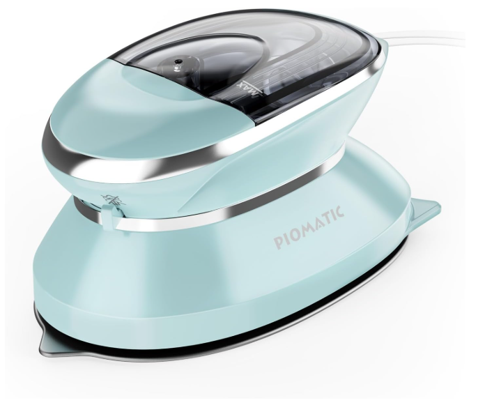 PIOMATIC Travel Iron Mini with Steam for Clothes with Dual Voltage, Portable Mini Ironing Machine with NonStick Soleplate, Small Iron for Sewing, Quilting and Handcraft