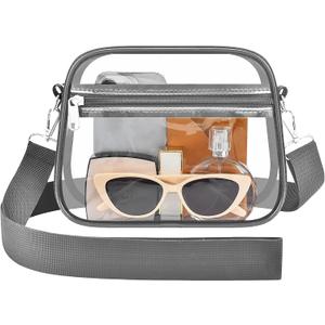 Busiuw Clear Bag for Stadium Events - Stadium Approved Small Mini Clear Purse, Men's Shoulder Bag for Sports Concerts