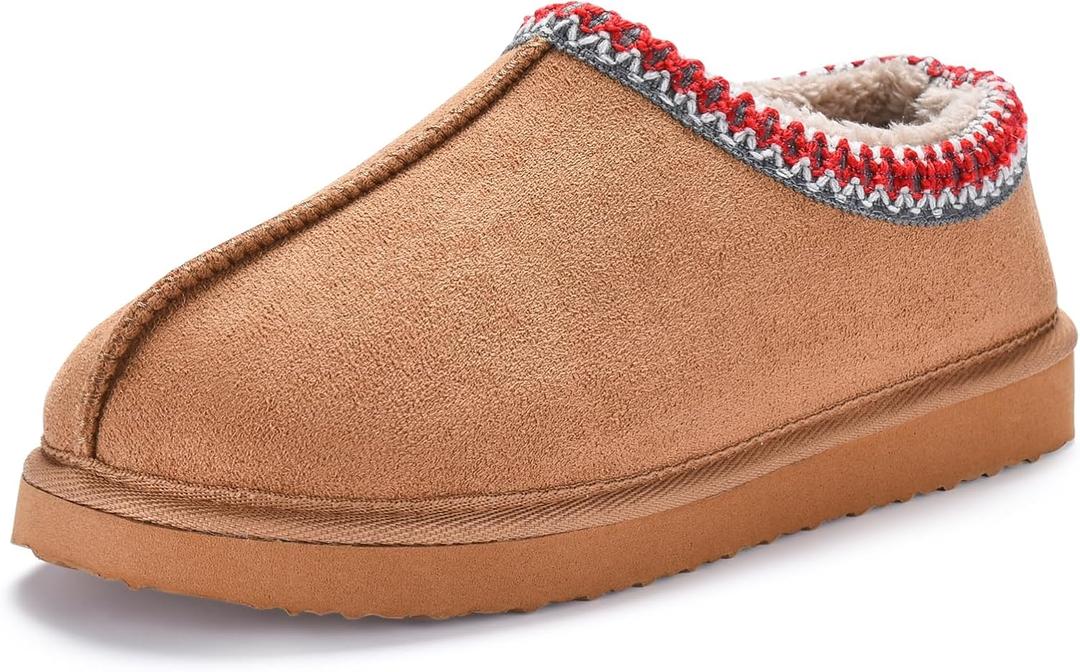 Slippers for Women Platform House Slippers Indoor and Outdoor Cozy Memory Foam Anti Slip Mini Boots (8, Chestnut)