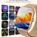 Smart Watch for Women with Blood Pressure Monitor, 2.06" AMOLED Display, IP68 Waterproof Fitness Tracker, 118 Sports Modes, Heart Rate/SpO2/Sleep Monitor, Gift for Her, Compatible with Android iPhone, Rose Gold