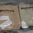 Bedsure Queen Comforter Set with Throw Blanket - 5 Pieces Boho Bedding, Down Alternative Bed in a Bag，Warm Taupe Bed Set with Comforter, Pillow Shams, Throw Pillow, Chenille Blanket