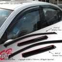 For 2003-2010 BMW X3 Smoke Outside-Mount Window Visor Rain Guard 4pcs Set
 21"x3 1/4" ( Black )