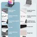 CHESONA for iPad 10th Generation Case with Keyboard, 7 Color Backlight, Multi-Touch Trackpad, Flip Stand Case with Pencil Holder, 2 Wireless Channels for iPad (A16) 11th/10th Gen (2025/2022), Black