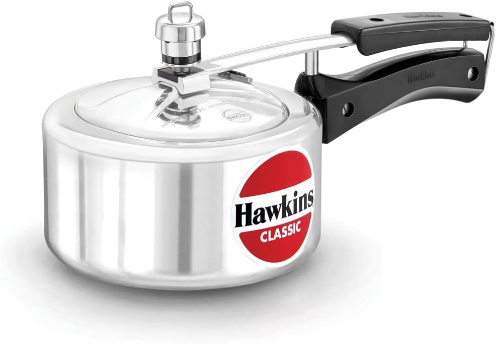 Hawkins Aluminium 1.5 Litre Classic Pressure Cooker,Best Inner Lid Cooker,Small Cooker,Silver(Cl15) (1.6 Quarts)