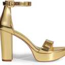 DREAM PAIRS Women's Platform Chunky High Heeled Sandals Open Toe Block Heels Ankle Strap Dress Shoes for Wedding Party Evening Size 7