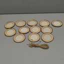 Round Picture Frames Wooden Christmas Picture Frame Ornaments for Christmas Tree Hanging Photo Ornaments Using My Own Photos (Black and Red,Bow)