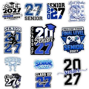 5 x 12Pcs-3" Senior 2027 Sticker Pack Cute Girly & Boy High School Stickers