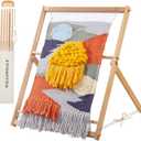 WILLOWDALE 25.2" H x 19.3" W Weaving Loom with Stand Wooden Multi-Craft Weaving Loom Arts & Crafts, Extra-Large Frame, Develops Creativity Weaving Frame Loom with Stand for Beginner