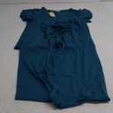 Ekouaer Womens Cotton Pajamas Sets Short Sleeve Tops and Capri Pants Sleepwear Loungewear with Pockets (Small, Marine Blue)