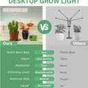 LORDEM Grow Light for Indoor Plant, Full Spectrum LED Plant Light, Height Adjustable Growing Lamp with Auto On/Off Timer 4H/8H/12H, 4 Dimmable Brightness, Ideal for Home Desk Plant Lighting, 2 Pack