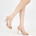 Ablanczoom Womens High Heels Ankle Strap Stilettos Braided Open Toe Dressy Sandals for Wedding