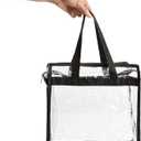 Juvale Clear Stadium Approved Bags - 12x6x12 Large Transparent Tote Bags with Zippers and Handles
